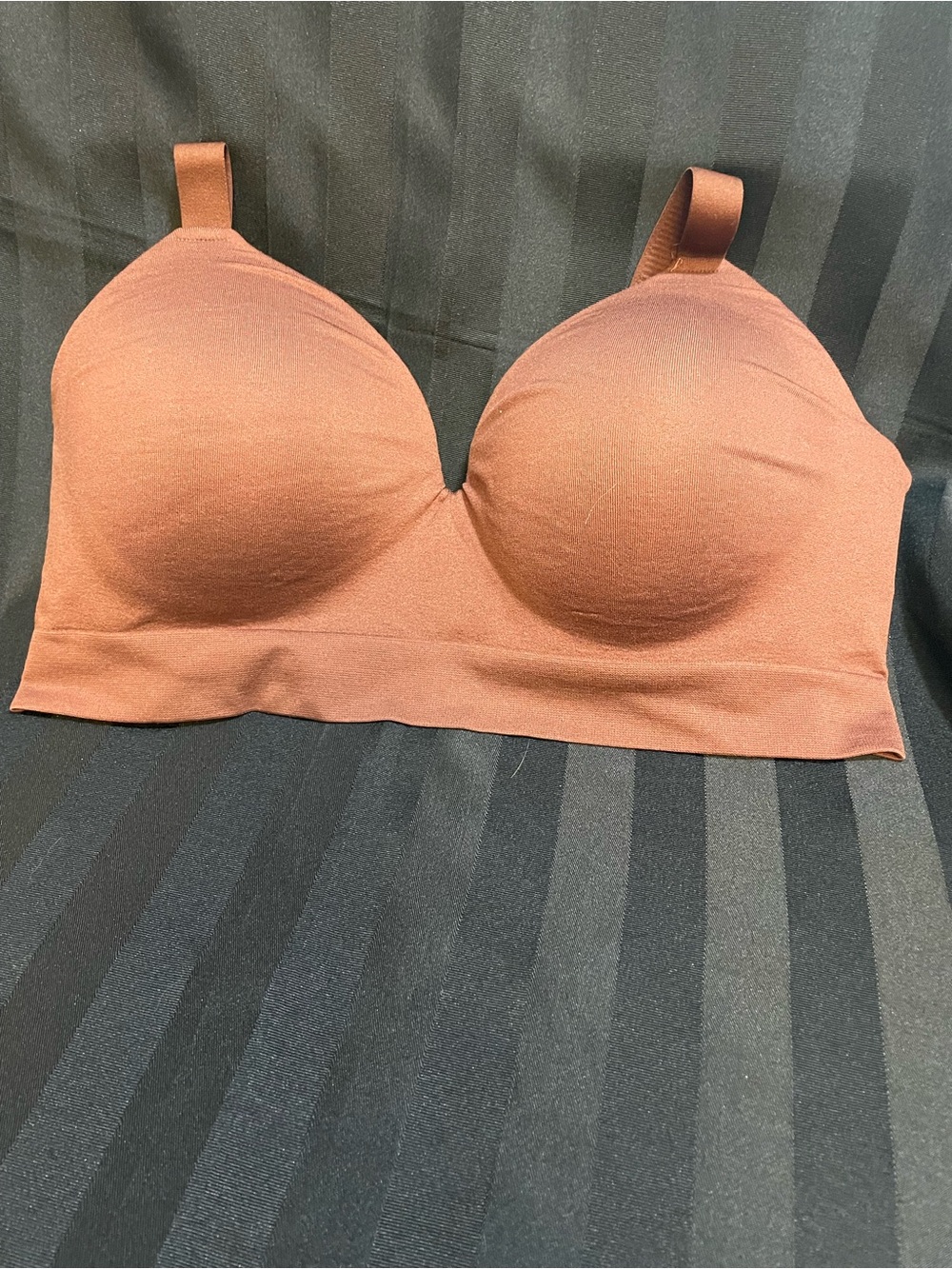 Medium brown Seamless Comfort Wireless Bra in Rust